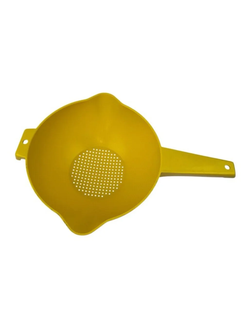 Vintage Tupperware Yellow Strainer Colander Vintage with Handle 1523-7 LARGE